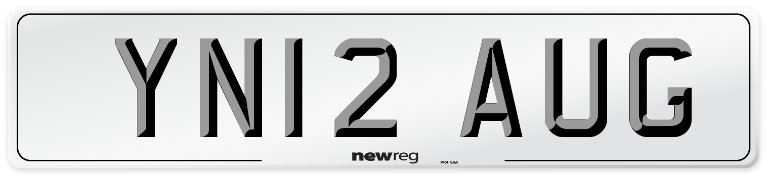YN12 AUG Number Plate from New Reg